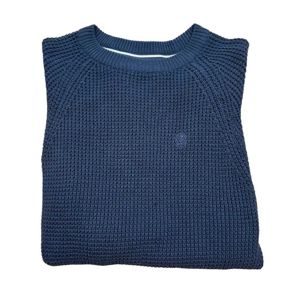 Men’s Duck and Cover Brand Blue Waffle Knit Long Sleeve Sweater Size‎ Small